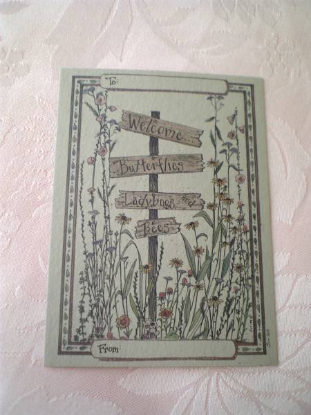 Legacy Deb Strainミニメーセージカード 3枚組♪立て看板と花拍卖