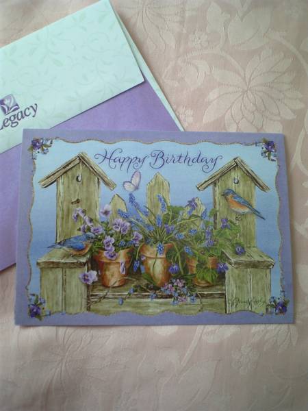 Legacy USA ☆;:バーステーカード☆;:紫の花・鳥拍卖