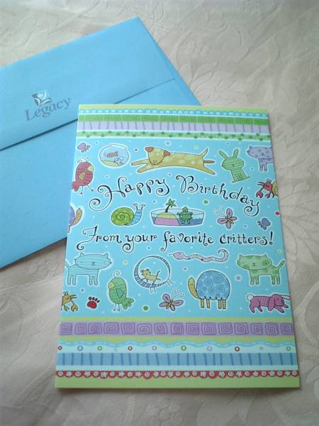 Legacy USA ☆カード☆可愛い動物達・しおり付き拍卖