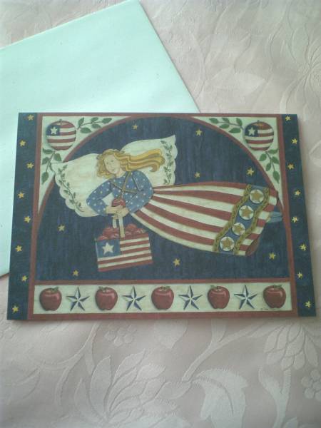 Legacy Deb Strain カード♪リンゴをもつ女性拍卖