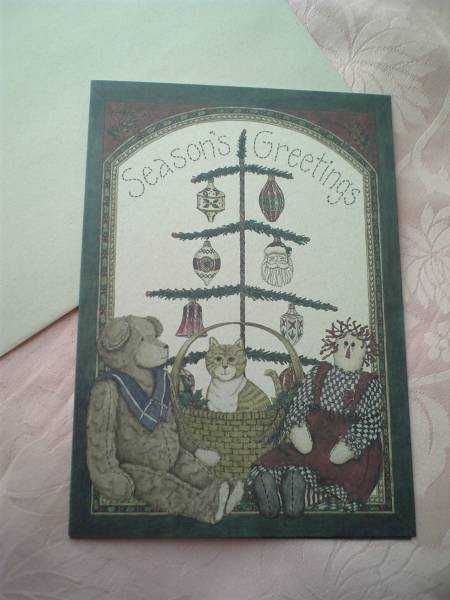 USA Deb Strain☆;:カード ☆;:ベアー・ドール・猫 縦 拍卖