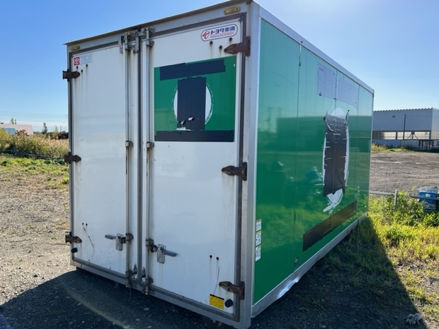 横扉付【格安】2トン箱 幅216cm長さ454cm高さ235cm コンテナ 物置 倉庫 アルミ箱 格安提携先運送会社あり 札幌市白石区拍卖