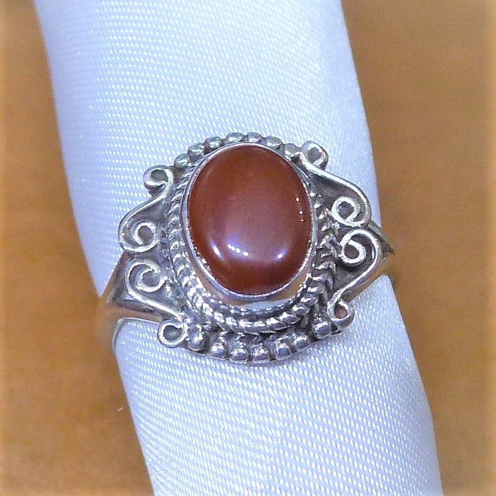 SR2156 指輪シルバー925刻リング 15.5号 アゲート めのう メノウ 瑪瑙 送料無料拍卖