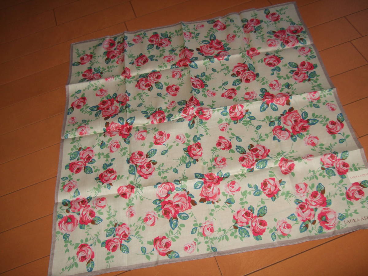 新品未使用送料込即決☆ローラアシュレイ 大判ハンカチ拍卖