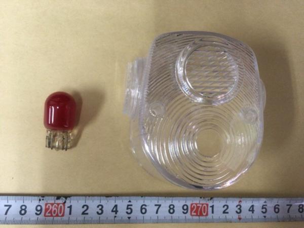送料込新品カブ5090STD用クリアテールレンズ1個レッドテール球ウエッジ1個拍卖
