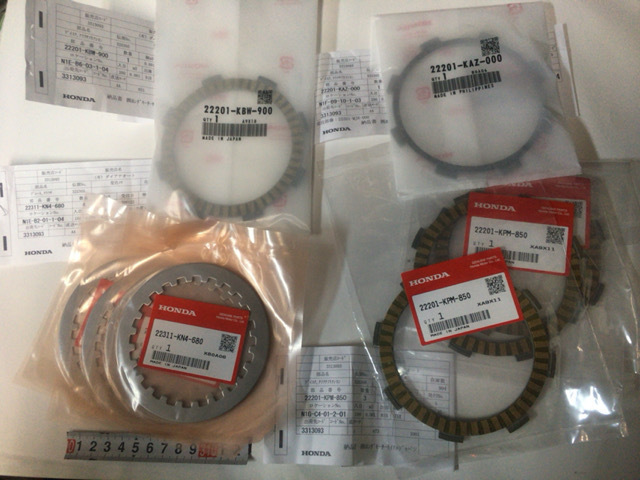 送込新品CB223S(NC40-1020000-)等クラッチ板3枚+1枚+1枚 プレートクラッチ4枚(G/Kは車番必要)拍卖