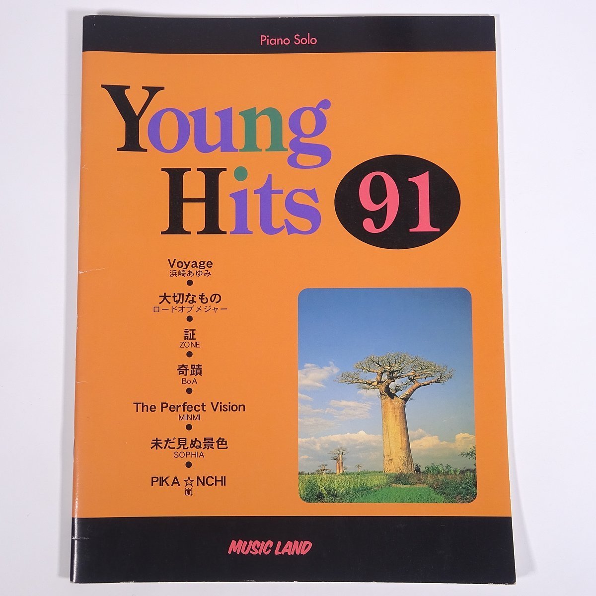 【楽譜】 Young Hits 91 ピアノ・ソロ ヤング・ヒッツ91 Voyage/大切なもの/証/奇蹟 ほか MUSIC LAND 2002 小冊子 音楽 邦楽 ピアノ拍卖