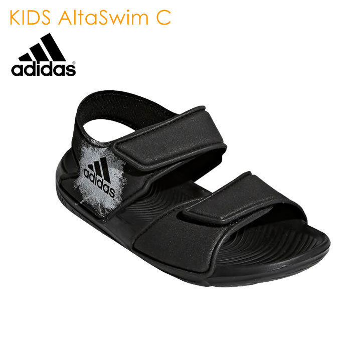 17cm●送料無料 アディダス KIDS Alta Swim C 黒 キッズ サンダル 女の子 男の子 プール 海水浴 水遊び レジャー BA9288 ユニセックス 軽量拍卖