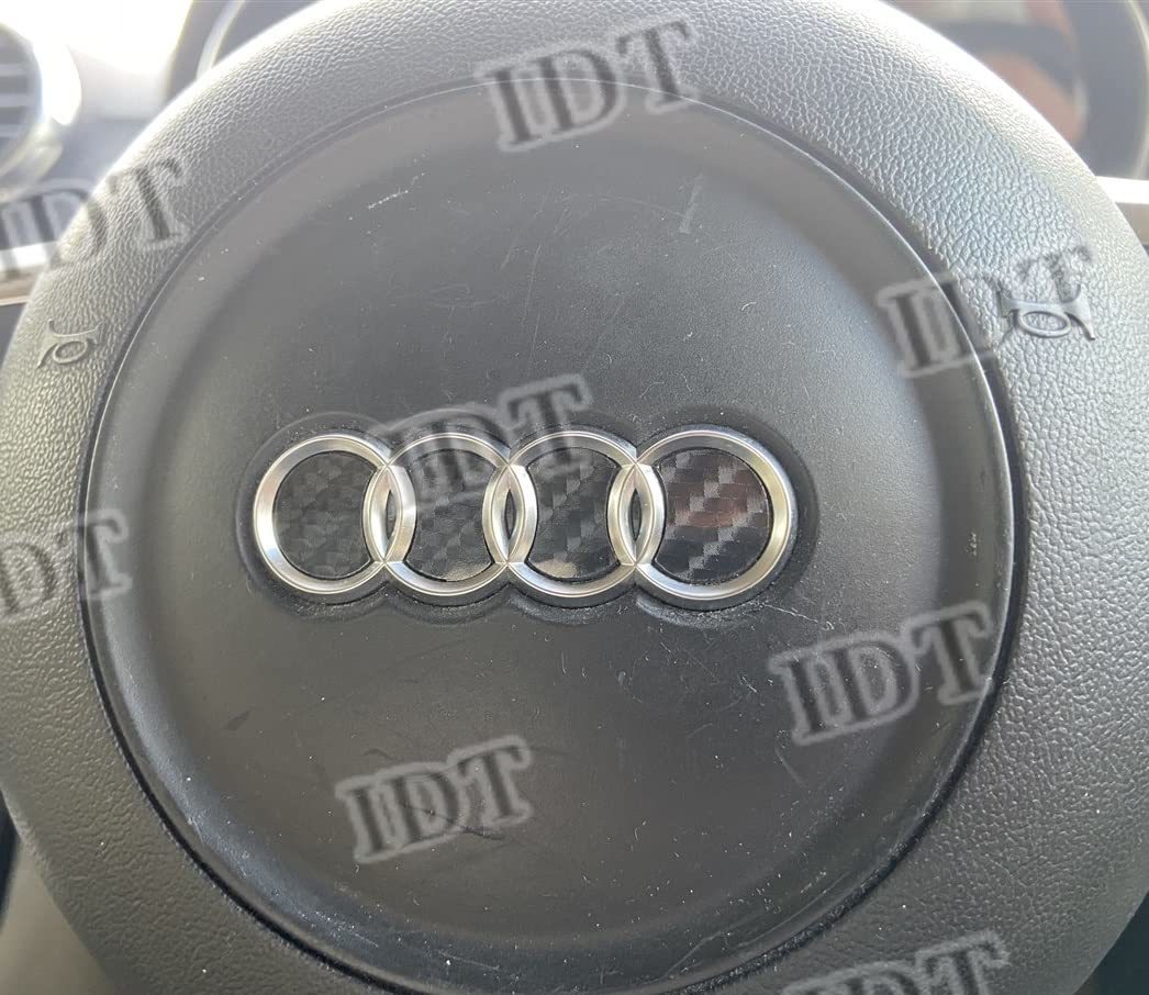 IDT アウディ TT 8J 内装 カスタム インテリアシート ステアリング エンブレム シート ステッカー ブラックカーボン拍卖