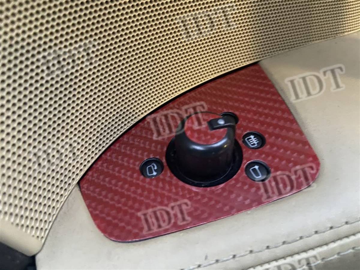 IDT アウディ TT 8J 内装 カスタム インテリアシート パワーウインドウ ドアミラーダイヤル シート ステッカー レッドカーボン拍卖