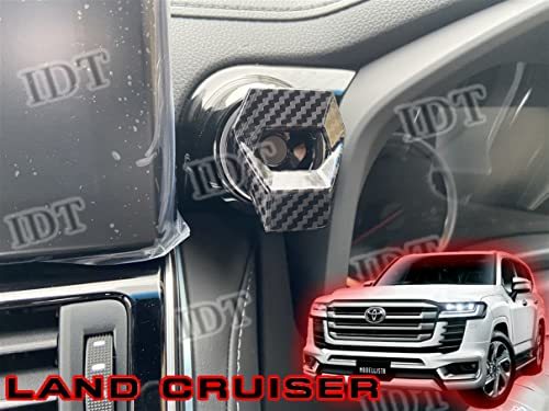 IDT 300系 ランドクルーザー 指紋認証スタートスイッチカバー エンジン ボタン ガーニッシュ インテリアパネル ミサイルスイッチカーボン拍卖
