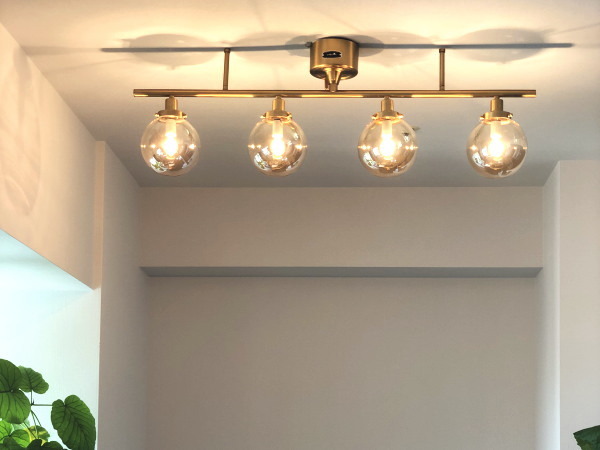 4灯 シーリングライト リモコン付き ガラス 照明 天井照明 シーリングランプ おしゃれ リビング ダイニング ビンテージ レトロ 西海岸拍卖