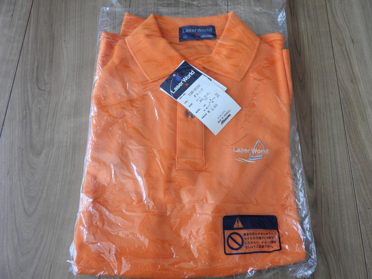 ★☆未使用 未開封品/MIZUNO ミズノ Laser World ゴルフウェア ポロシャツ 半袖 SSサイズ オレンジ☆★拍卖