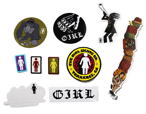 GIRL SKATEBOARDS (ガール) ステッカー シール 10種ワンセット Girl One Off Sticker 10 Pack Multi Color スケボー SKATE SK8拍卖