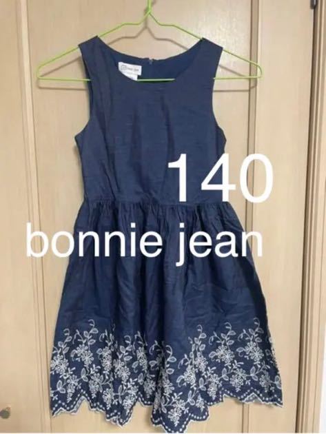 bonnie jean 140サイズ デニムカットワークワンピース拍卖