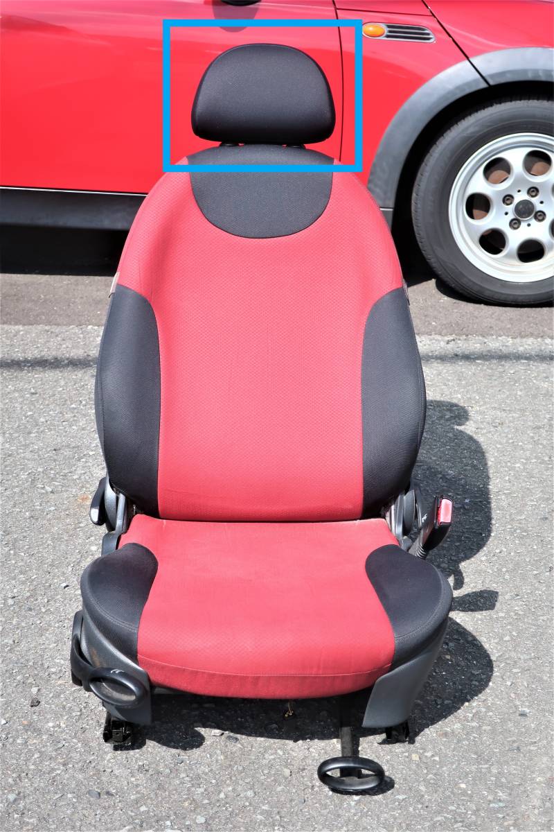 H17 (2005年) GH-RA16 R50/R53/RF16/RH16/RE16 BMW MINI ミニクーパー 2WD AT(CVT) W10B16A 純正 フロント右側 運転席シート ヘッドレスト拍卖