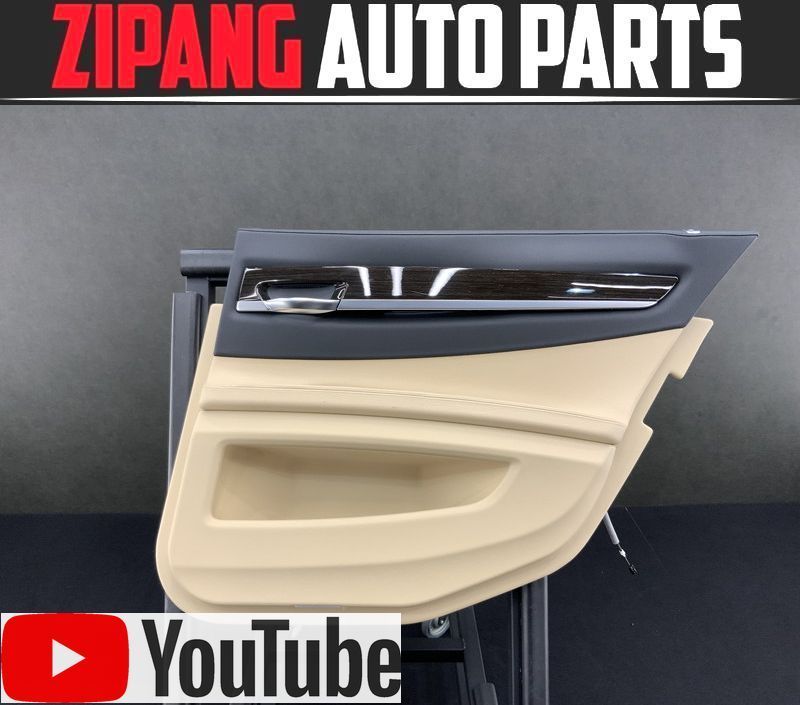 BM083 F01 YA30 740i 後期 右リア ドア トリム/内張り ◆合皮/ブラック×ベージュ ★破損無し 【動画あり】◎拍卖