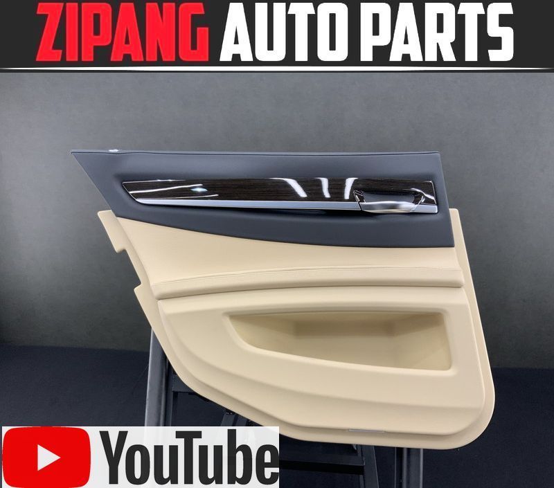 BM083 F01 YA30 740i 後期 左リア ドア トリム/内張り ◆合皮/ブラック×ベージュ ★破損無し 【動画あり】◎拍卖