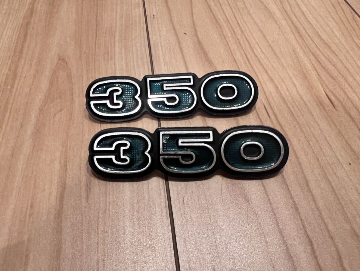 350SS S2F マッハ 旧車 エンブレム カワサキ 当時物 エンブレム 左右セット拍卖
