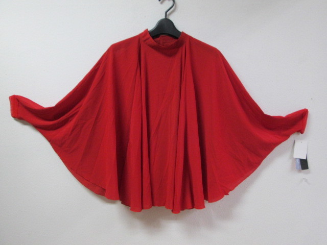 新品◎社交ダンストップス ◎アカ マント風 ジョーゼット拍卖