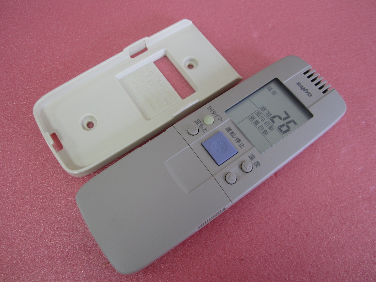 HRM-1■サンヨー ホルダ付 エアコンリモコン RCS-WVR7A 動作保証拍卖