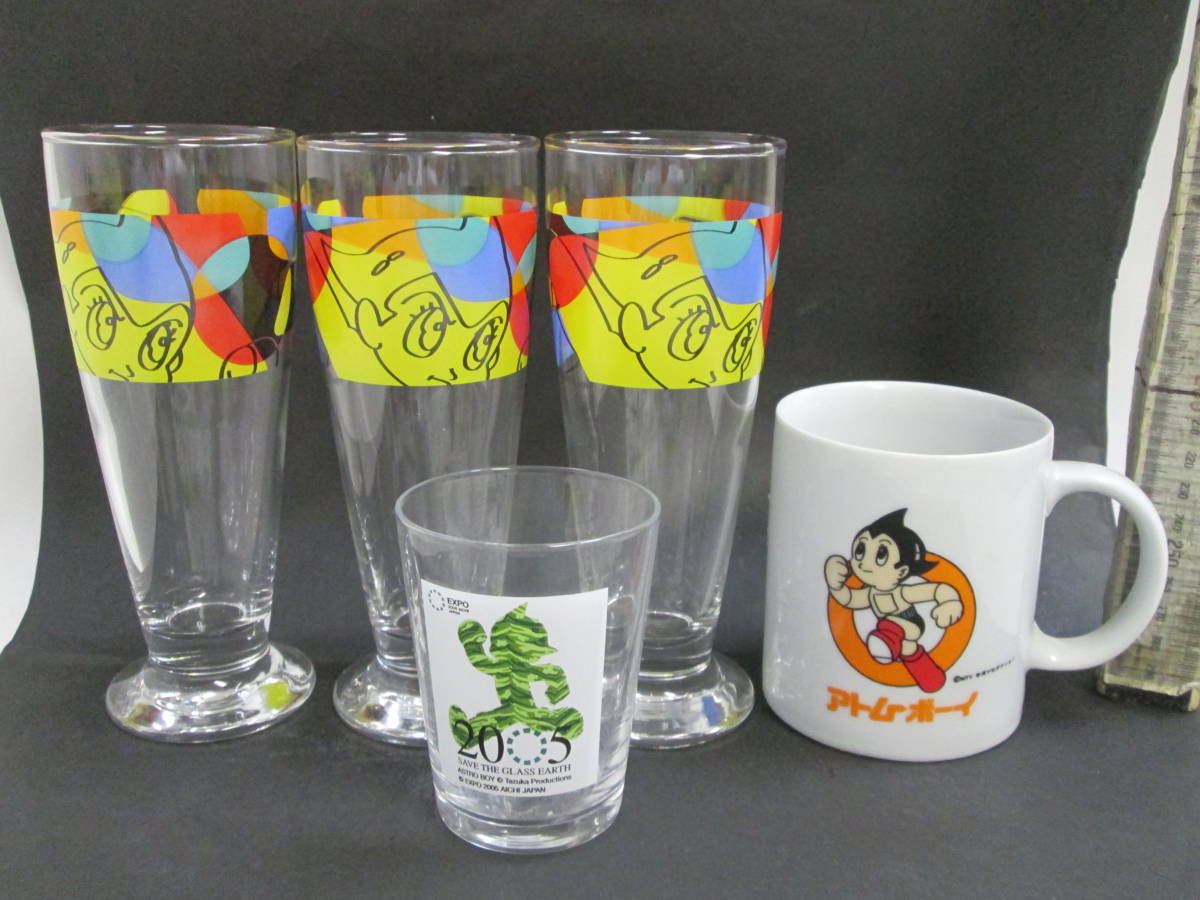 鉄腕アトム パーティーグラス グラス 陶器 マグ 5コ 未使用か美品 拍卖