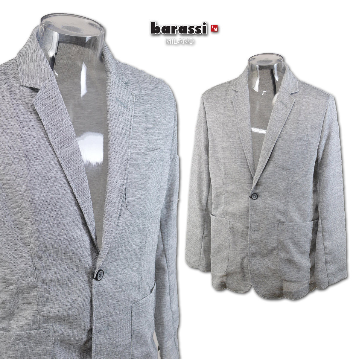 50%OFF【バラシ】メンズ ジャケット L(48) グレー 3250-6011-11 BARASSI 春夏 セール カジュアル テーラード おしゃれ かっこいい @拍卖