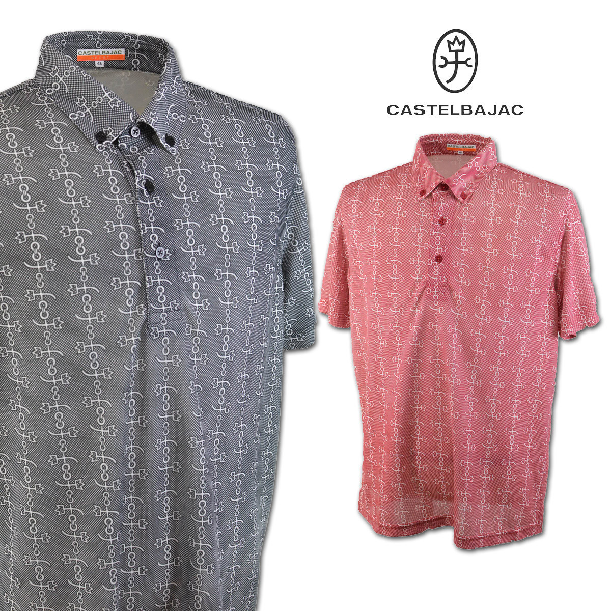 30%OFF【カステルバジャック】メンズ 半袖ポロシャツ M(46) 赤 23570-111-80 CASTELBAJAC カジュアル ゴルフ 上質素材 おしゃれ @拍卖