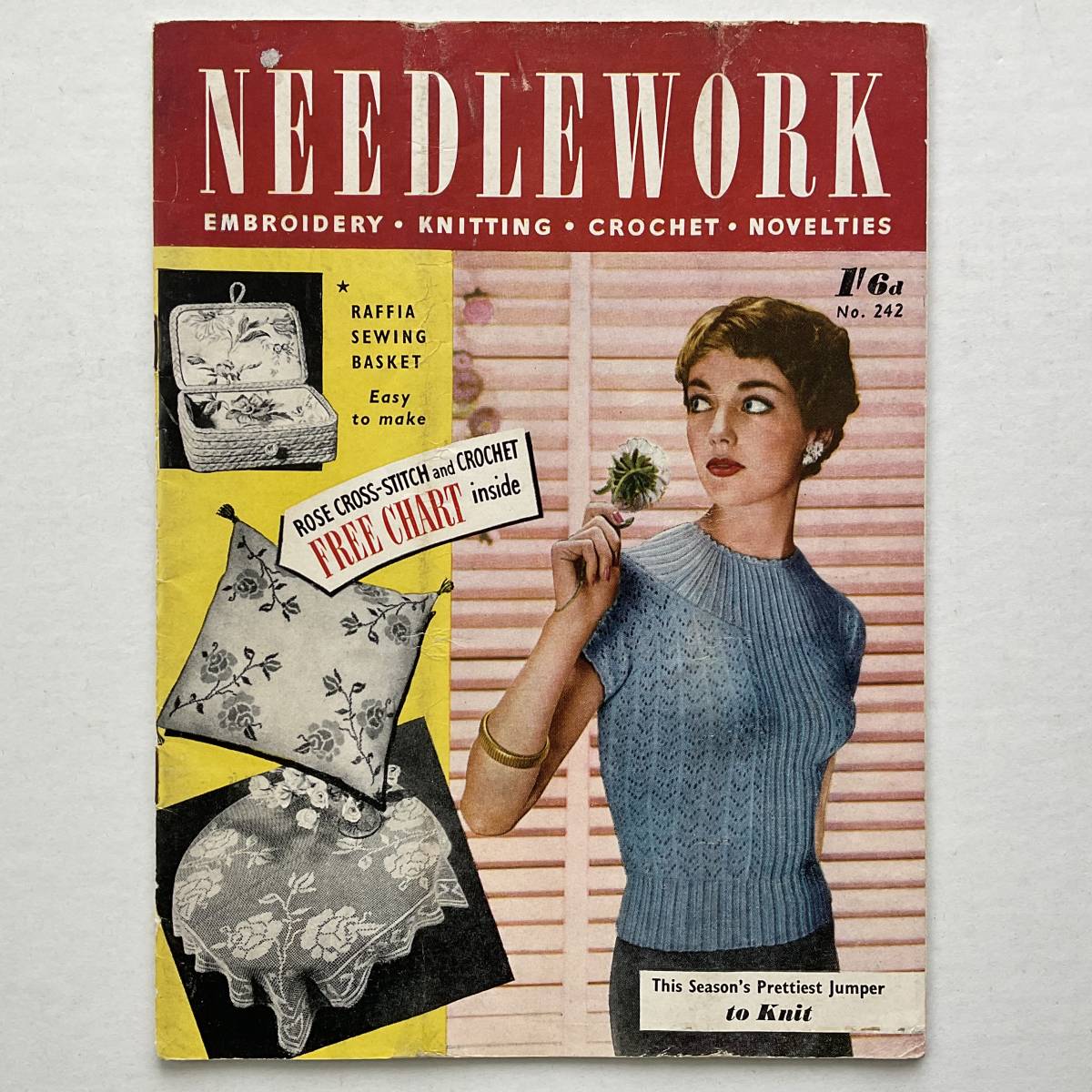 手芸本■ARTBOOK_OUTLET■73-162★送料無料 英国 ビンテージ ニードルワーク誌 別紙チャート付属 刺繍 ニット クロッシェ 入手困難拍卖