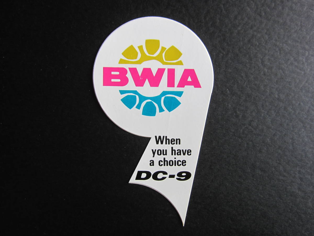 BWIA ウェスト インディーズ エアウェイズ■bee-wee■DC-9■マクダネル・ダグラス■ステッカー■1970's後半拍卖