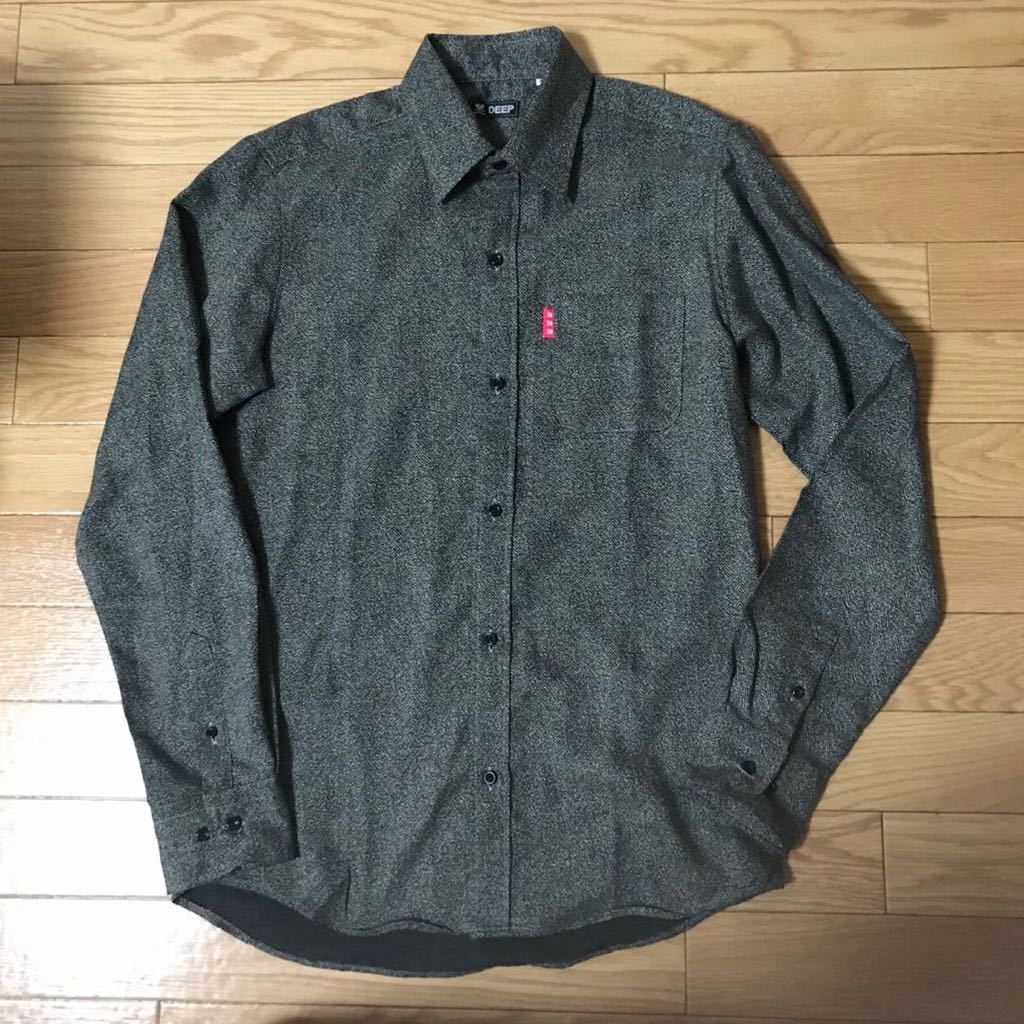 DEEP ウール入りシャツ お兄 アメカジ ビター 長袖 サイズ46 新品拍卖