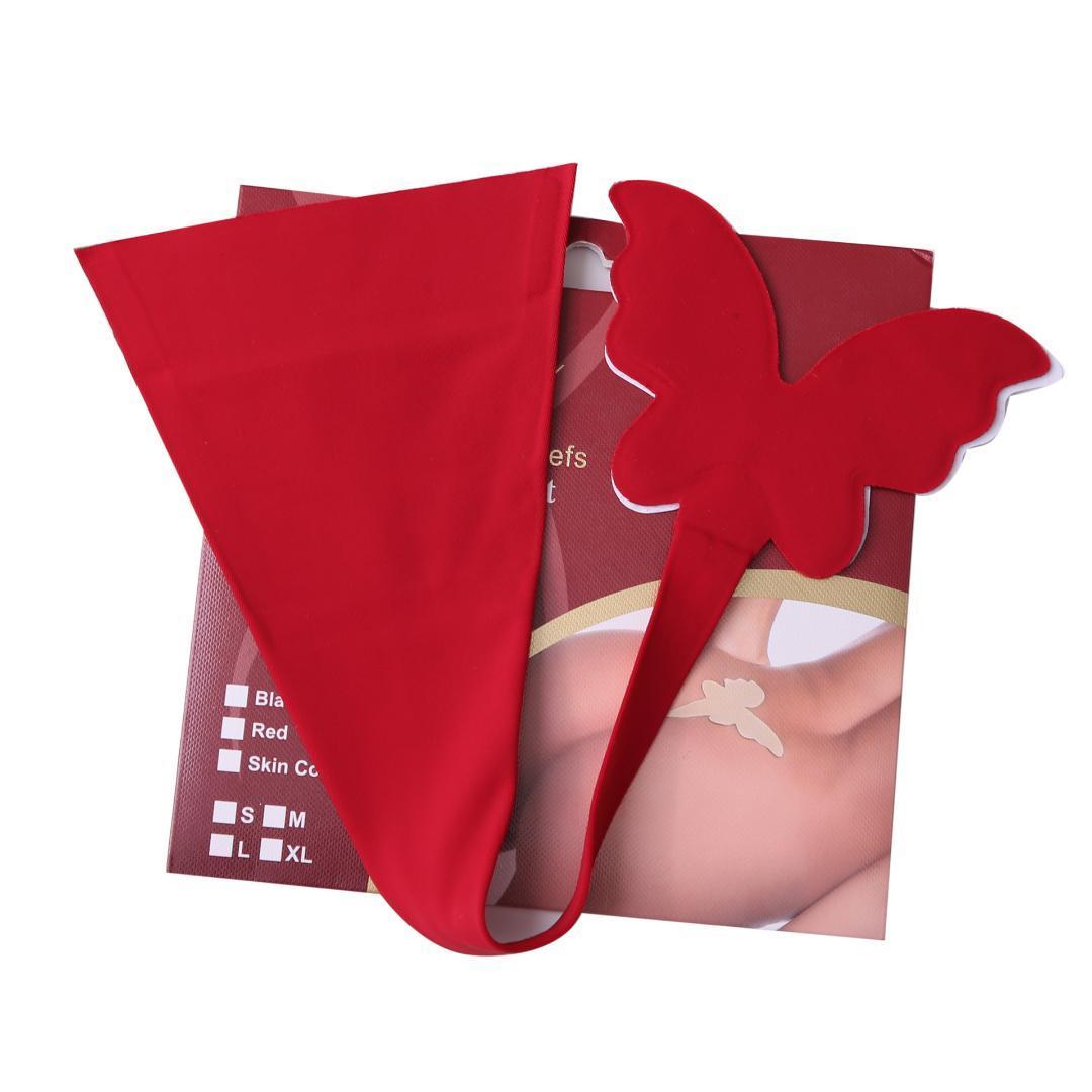 F-27.匿配 フォロー割 貼るパンティ レディース レッド S拍卖