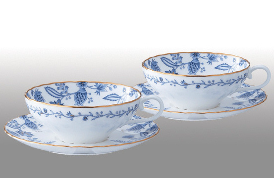 ノリタケ ☆ブルーソレンティーノ・ペアティー碗皿☆ 新品 コーヒー 紅茶 ミルク ラテ エスプレッソ ミルクティ ギフト拍卖