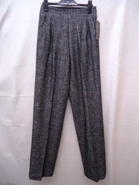 【KCM】sta-239★新品★トゥモローランド【BALLSEY/ボールジィ】タック入り ストレートパンツ ブラック系 サイズ 34 レディース拍卖