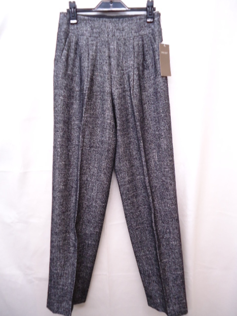 【KCM】sta-240★新品★トゥモローランド【BALLSEY/ボールジィ】タック入り ストレートパンツ ブラック系 サイズ 36 レディース拍卖