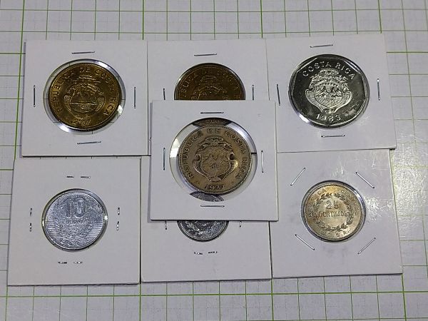 コスタリカ 1930年台~ 通用貨 コイン いろいろ 7枚組 拍卖