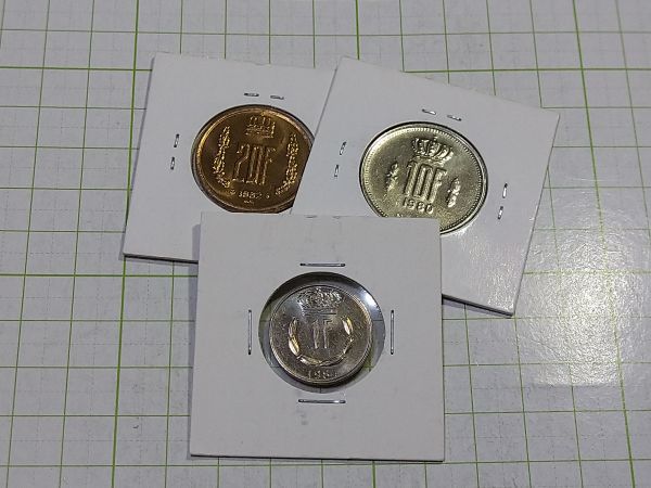 ルクセンブルク 通用貨 記念硬貨 コイン いろいろ 3枚組 外国銭 拍卖