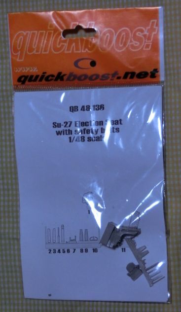 レジンキットパーツ 1/48 Su-27 Ejection seat with safty belts quickboost QB48136 イジェクションシート 部品 スホーイフランカー戦闘機拍卖