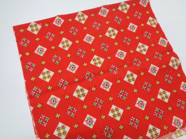 C1-60 ウール地 反物 37センチ×69センチ 古布はぎれ 市松人形 着物 手作 リメイク アンティーク拍卖