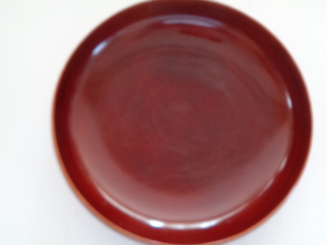 D142-60 飛騨 春慶塗 菓子鉢 菓子器 木製漆芸 茶道具 20センチ×4.5センチ拍卖