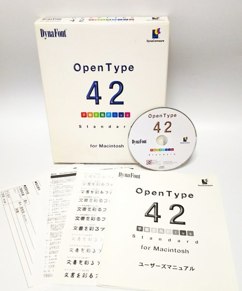 【同梱OK】 DynaFont / ダイナフォント / OpenType 42 / 手描き風Plus / Mac版 / クラフト花 / 造形体 / リボン体 / 樽ゴシック体拍卖