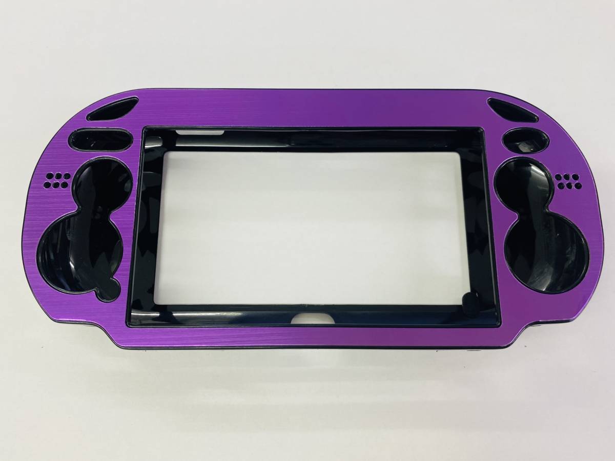 未使用★PS Vita ピーエスヴィータ アルミフレーム カバー ケース 紫 パープル アクセサリー オシャレにカスタム拍卖