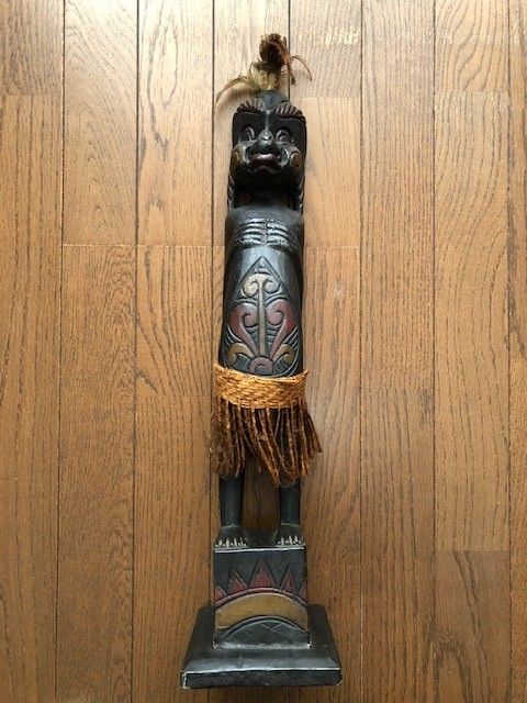 木彫像 詳細不明 彫刻 高さ55cm 幅12.4cm 奥行13cm 548g アジアン バリ島 オーストラリア アボリジニ 原住民 送料無料 底値拍卖