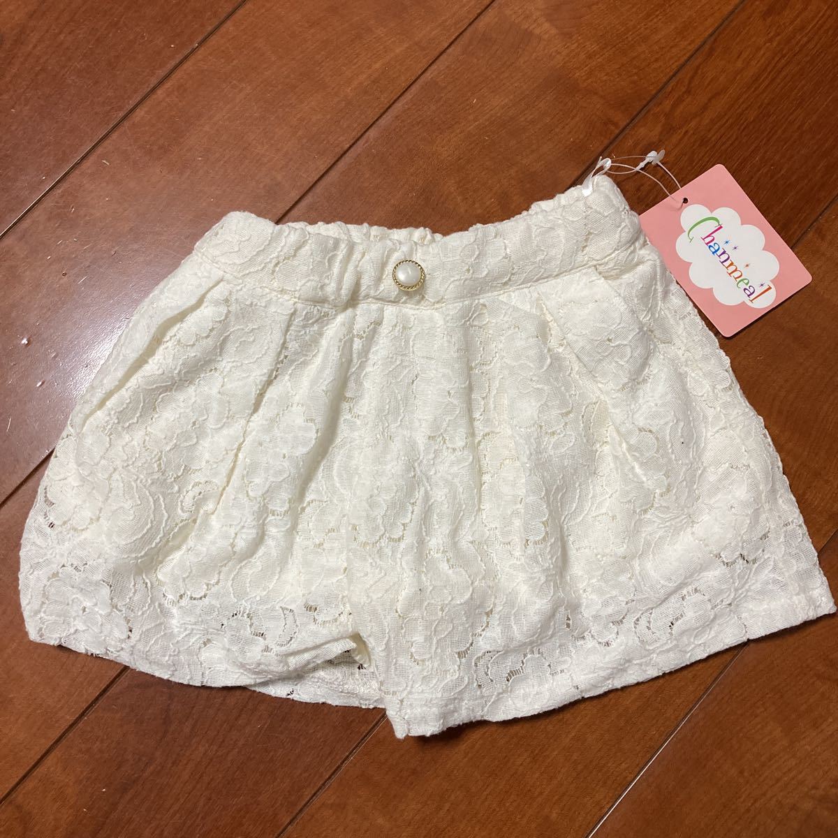 おしゃれ!レース・キュロット・ショートパンツ・ホワイト系・90拍卖