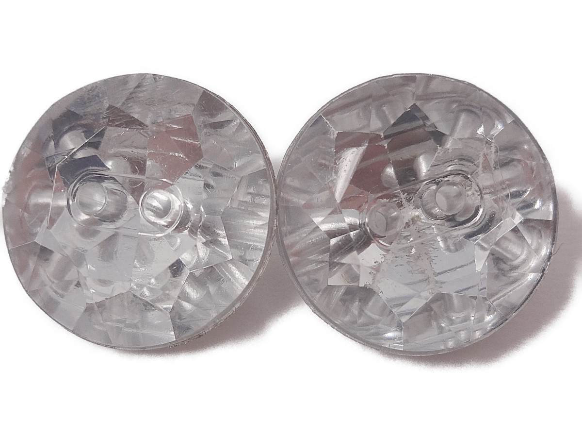 キラリ手芸部 No1231_ビジュー ボタン 手芸用 ソーオン ストーン(アクリル)_クリスタル1.4×1.4cm_8個入り拍卖