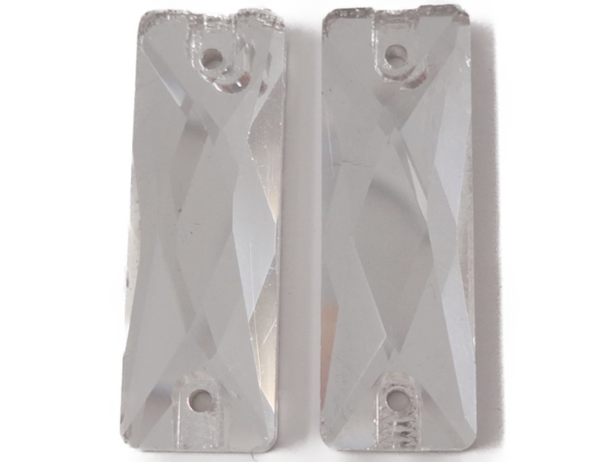 キラリ手芸部 No.6291手芸用ビジュー パーツ ソーオン ストーン(ガラスビーズ ラインストーン)クリスタル_0.9cm×2.7cm_10個入り拍卖