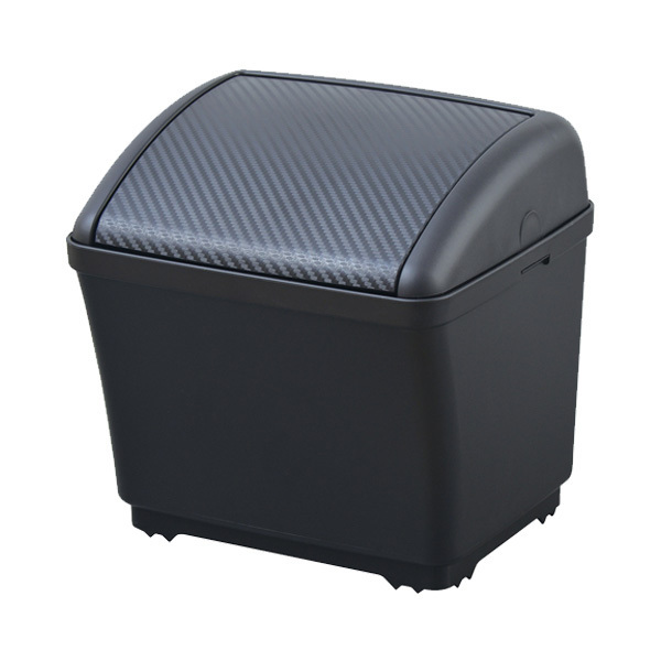 セイワ:ダストボックスS カーボン柄 ゴミ箱 車用 おもり付き/W911拍卖