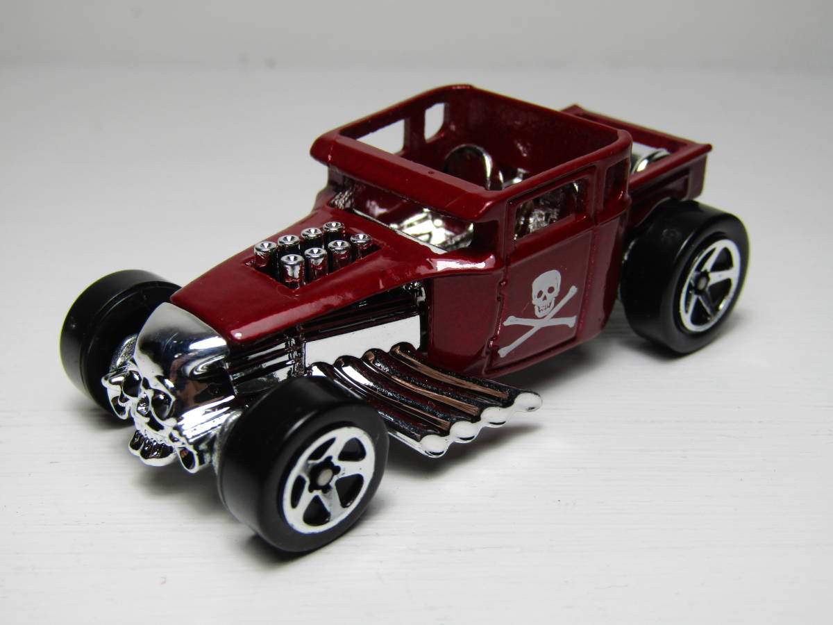 BONE SHAKER ファーストエディション ラリー ウッド ボーンシェイカー デュース 50s HotRod スカル ホットロッド 1/64位 V8 ロードスター 拍卖