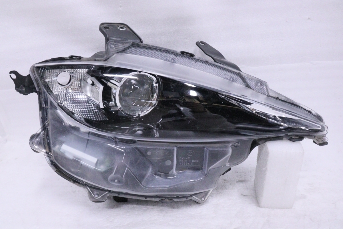 15-392★美品★AFS付 LED ND ロードスター★右ヘッドライト STANLEY W2633 打刻:レ ブラック 純正★マツダ (DM)拍卖