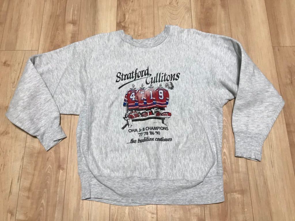 ビンテージ カナダ製 Champion チャンピオン リバースウィーブ スウェット 霜降り 80's 90's拍卖